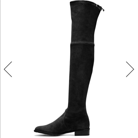 Stuart Weitzman Suede Lowland Over the Knee Boots - Picture 4 of 8